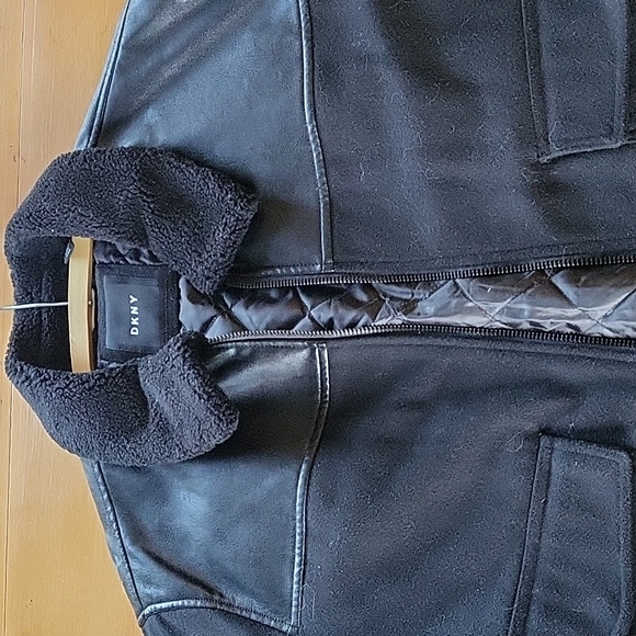 DKNY Men's Faux Leather Jacket - Picture 4 of 4